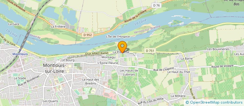 localisation de l'entreprise BIOLINET à MONTLOUIS-SUR-LOIRE