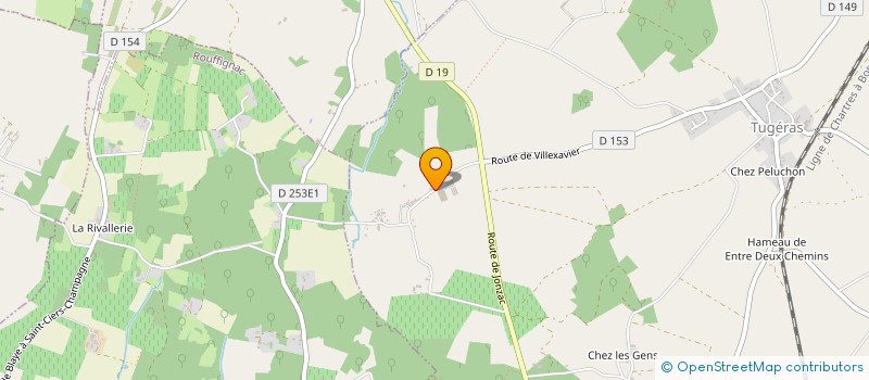 localisation de l'entreprise BIOLIVAL  TUGERAS-SAINT-MAURICE