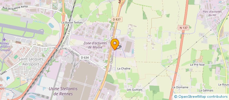 localisation de l'entreprise BIOLOGIE IMMOBILIERE DE L'OUEST à NOYAL-CHATILLON-SUR-SEICHE