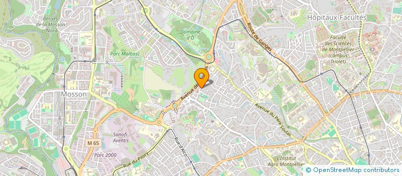 localisation de l'entreprise BIOLUX à MONTPELLIER