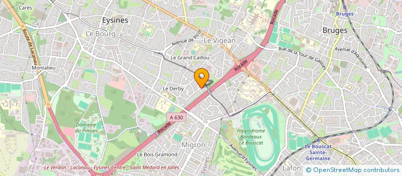 localisation de l'entreprise BIOMADA à EYSINES