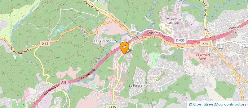localisation de l'entreprise BIOMANDA à VALLAURIS