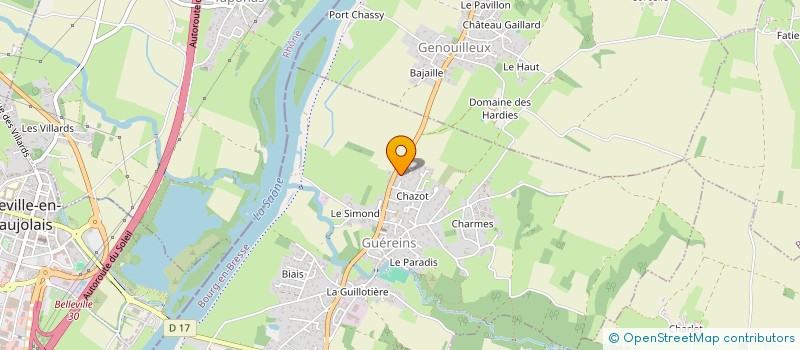 localisation de l'entreprise BIOMASSE SYSTEME  GUEREINS