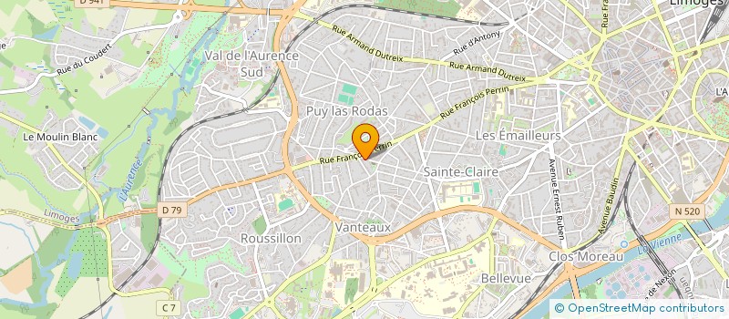 localisation de l'entreprise BIOMED ELECTRONIC à LIMOGES