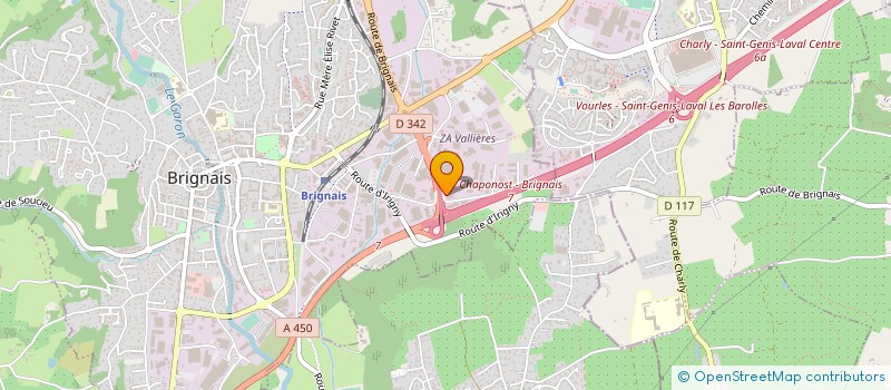 localisation de l'entreprise BIOMEDIS à BRIGNAIS