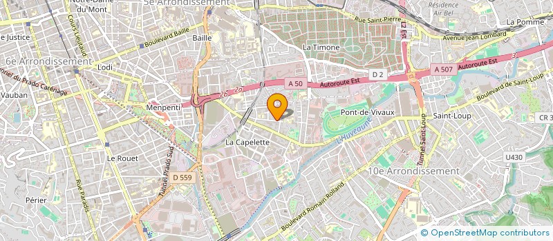 localisation de l'entreprise BIOMEGA à MARSEILLE