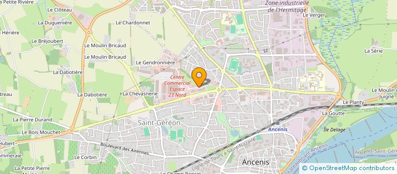 localisation de l'entreprise BIOMEN ANCENIS à ANCENIS-SAINT-GEREON