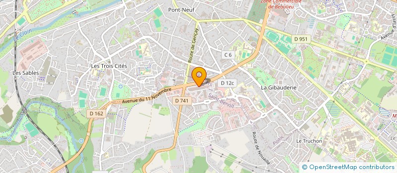 localisation de l'entreprise BIOMEN POITIERS à SAINT-BENOIT