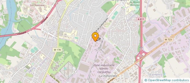 localisation de l'entreprise BIOMERE  CARQUEFOU