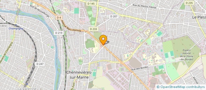 localisation de l'entreprise BIONAT à CHENNEVIERES-SUR-MARNE