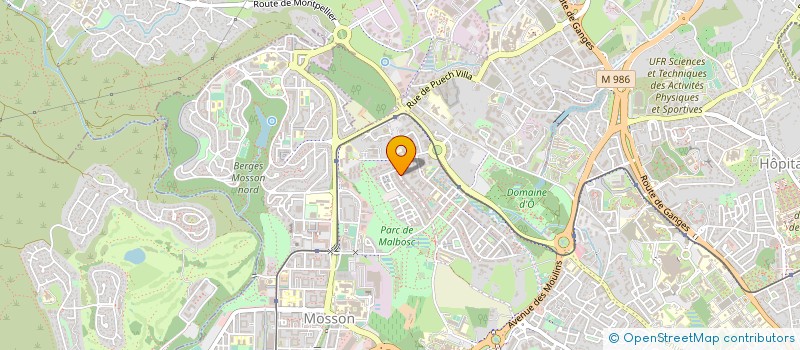 localisation de l'entreprise BIONATICS à MONTPELLIER