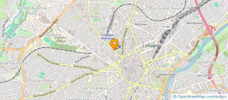 localisation de l'entreprise BIONUTRICA à LIMOGES