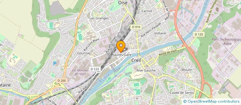 localisation de l'entreprise BIONUTRITION MALNUTRITION ET PREVENTION SANITAIRE  CREIL