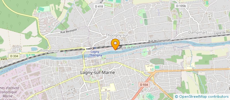 localisation de l'entreprise BIOPOST à THORIGNY-SUR-MARNE