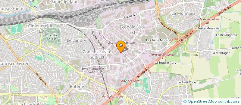 localisation de l'entreprise BIOPRAXIA à RENNES