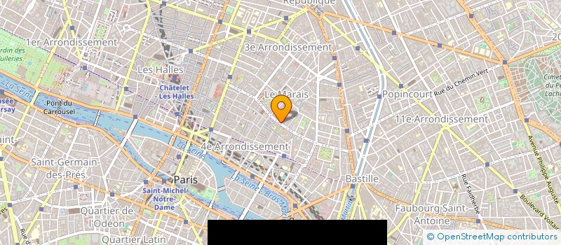 localisation de l'entreprise BIOPROJET à PARIS