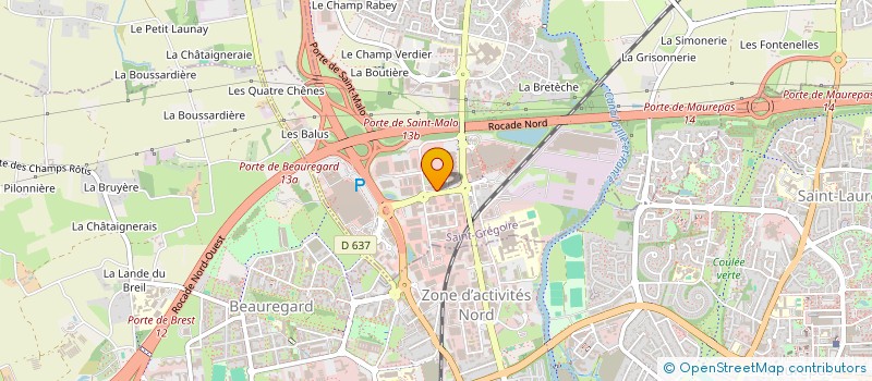 localisation de l'entreprise BIOPROJET BIOTECH  SAINT-GREGOIRE