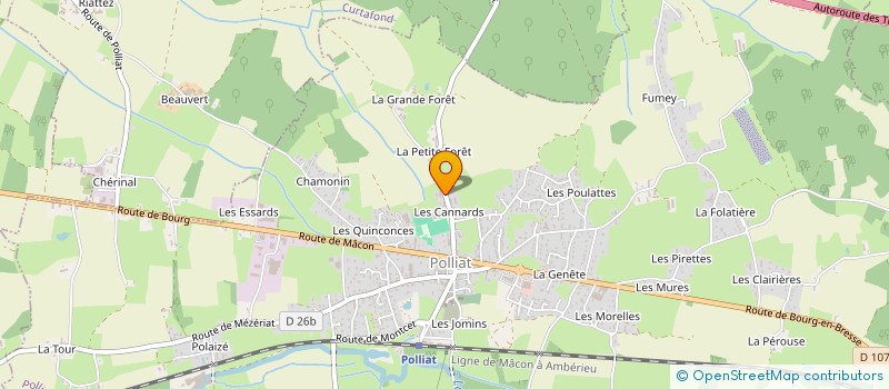 localisation de l'entreprise BIORAL à POLLIAT