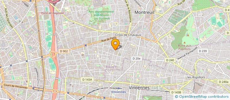 localisation de l'entreprise BIORYTHME à MONTREUIL