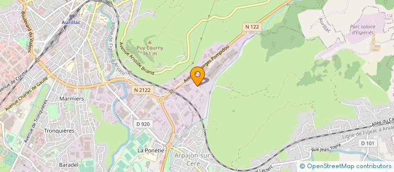 localisation de l'entreprise BIOSE INDUSTRIE à ARPAJON-SUR-CERE