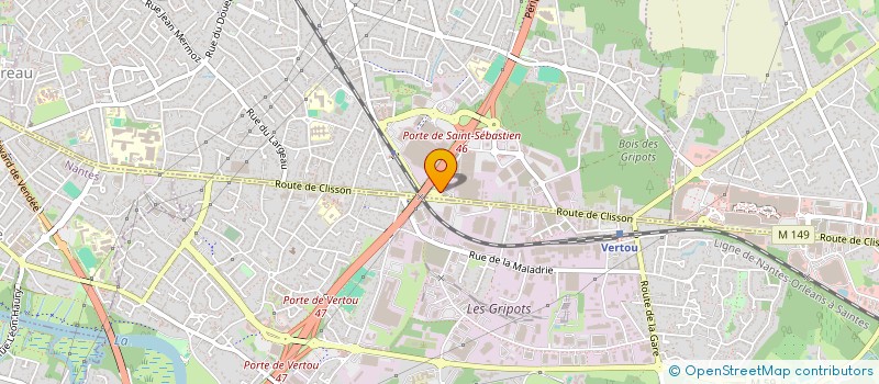 localisation de l'entreprise BIOSENS  SAINT-SEBASTIEN-SUR-LOIRE