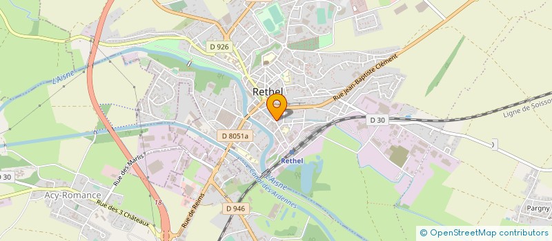 localisation de l'entreprise BIOSOFT à RETHEL
