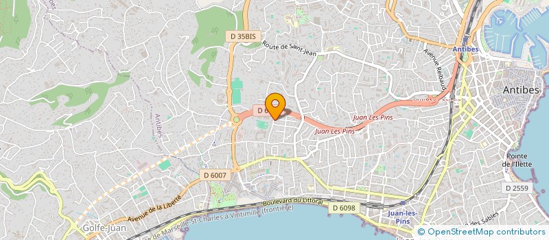 localisation de l'entreprise BIOT INVESTISSEMENT IMMOBILIER FONCIER à ANTIBES