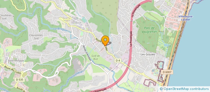 localisation de l'entreprise BIOT LOCATION TRANSPORTS à BIOT