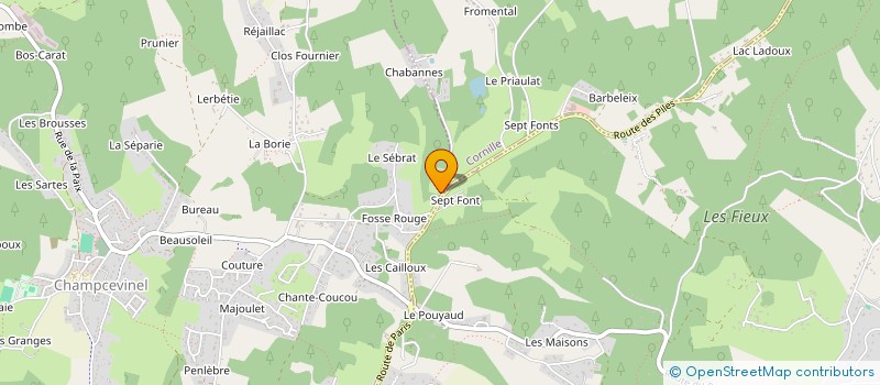 localisation de l'entreprise BIOTECH CONSULTING à CHAMPCEVINEL