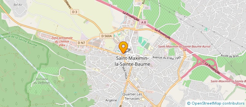 localisation de l'entreprise BIOTECH ESTHETIC à SAINT-MAXIMIN-LA-SAINTE-BAUME