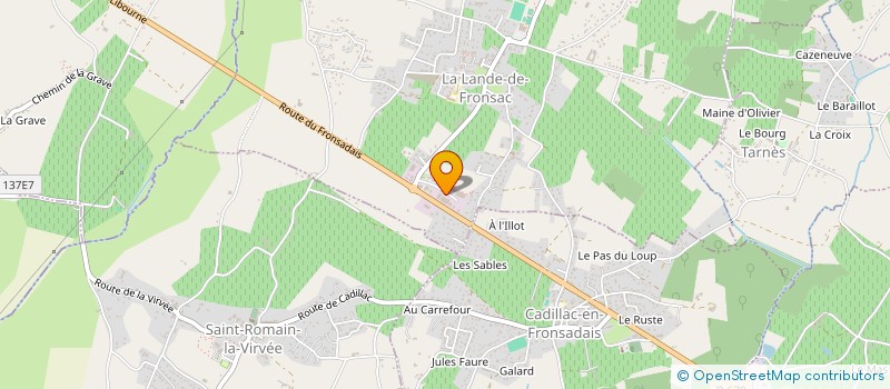 localisation de l'entreprise BIOTICK à LA LANDE-DE-FRONSAC