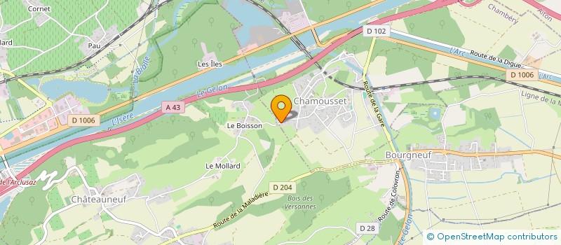 localisation de l'entreprise BIOTOPE  CHAMOUSSET