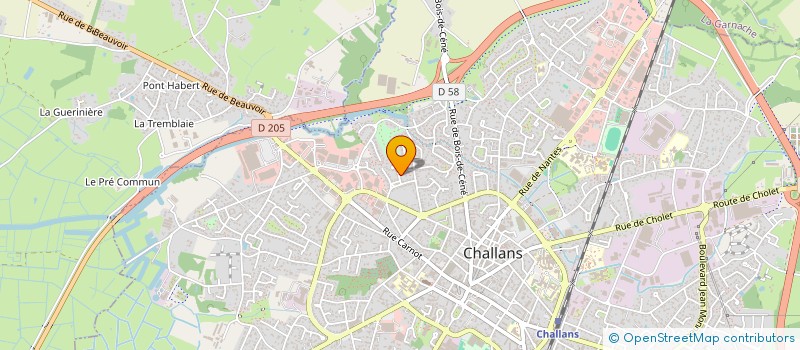 localisation de l'entreprise BIOUTY FOOD à CHALLANS