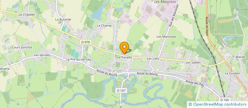 localisation de l'entreprise BIOVALIS à BRANGES
