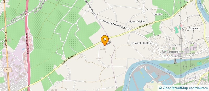 localisation de l'entreprise BIOVALOR à PONT-DE-L'ISERE