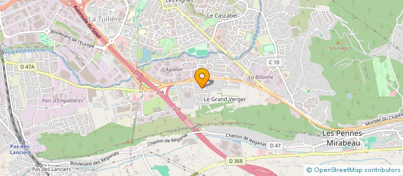 localisation de l'entreprise BIOVARE  LES PENNES-MIRABEAU