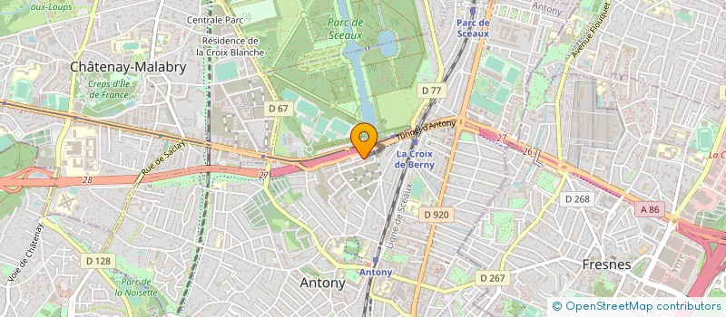 localisation de l'entreprise BIP ENGINEERING S.A. à ANTONY