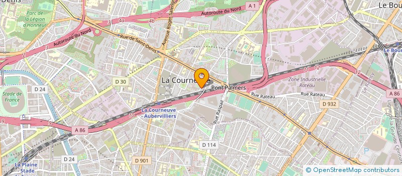 localisation de l'entreprise BIP EXPRESS à LA COURNEUVE
