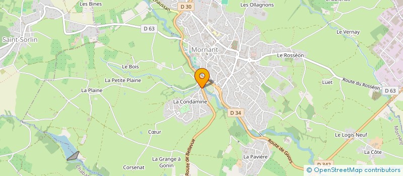 localisation de l'entreprise BIR ARCHITECTURE  MORNANT