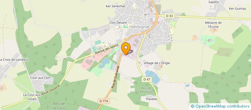 localisation de l'entreprise BIRGAND BOISSONS à HERBIGNAC