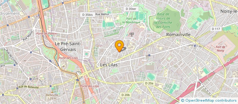 localisation de l'entreprise BIRO BAT à LES LILAS