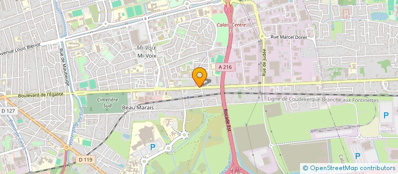 localisation de l'entreprise BIRO PROPRETE MULTISERVICE  CALAIS