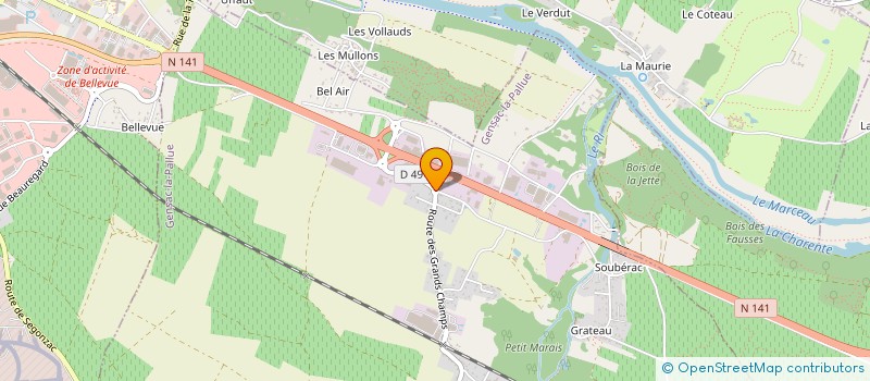 localisation de l'entreprise BIRON à GENSAC-LA-PALLUE