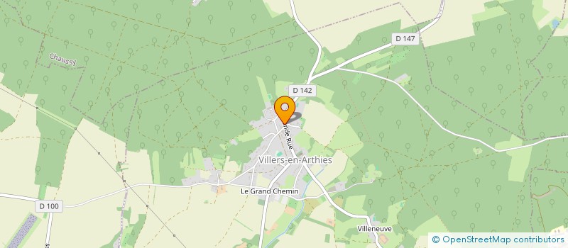 localisation de l'entreprise BIROT COUVERTURE à VILLERS-EN-ARTHIES
