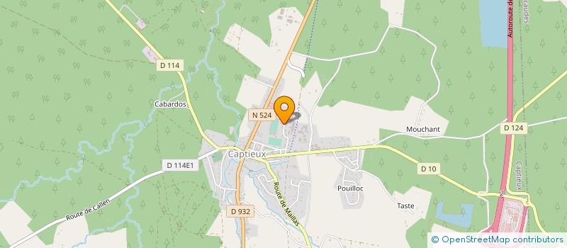 localisation de l'entreprise BIROT TRAVAUX FORESTIERS à CAPTIEUX
