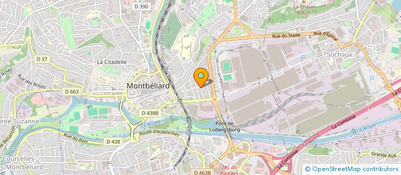 localisation de l'entreprise BISCA à MONTBELIARD