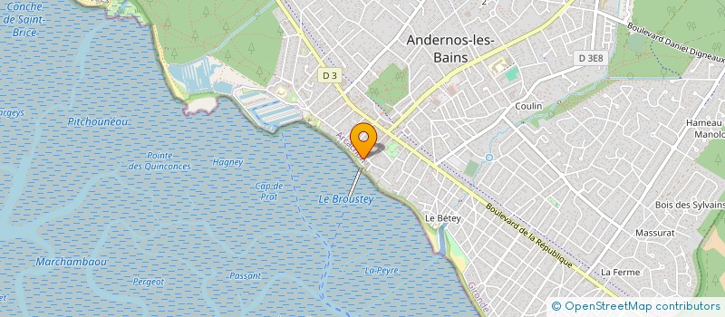 localisation de l'entreprise BISCA PLAGE  ANDERNOS-LES-BAINS