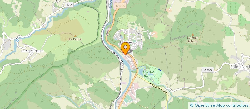 localisation de l'entreprise BISCHOC à QUILLAN