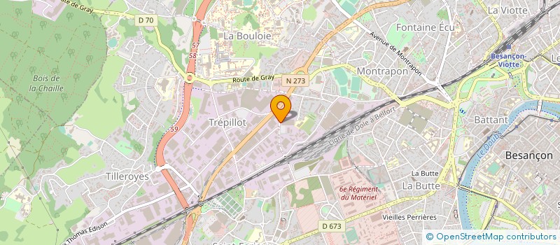 localisation de l'entreprise BISCUITERIE COMTOISE  BESANCON