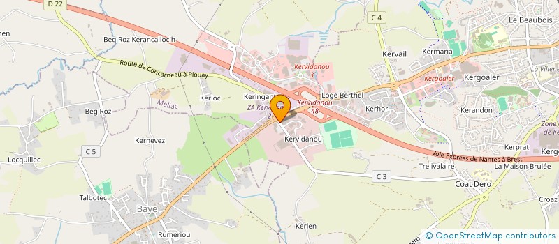 localisation de l'entreprise BISCUITERIE DE KEMPERLE à QUIMPERLE